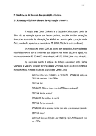 Relatório CPMI do Cachoeira parte 2