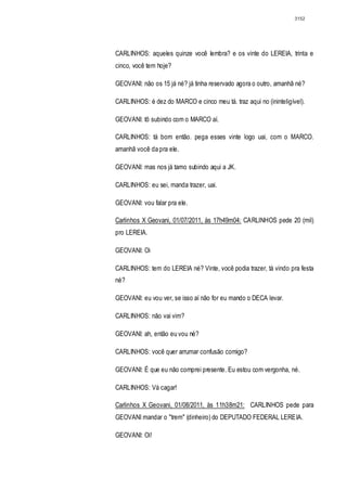 Relatório CPMI do Cachoeira parte 2