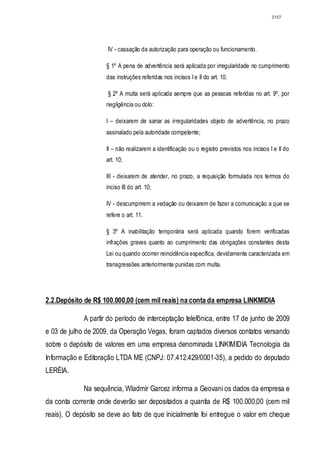 Relatório CPMI do Cachoeira parte 2