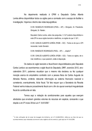 Relatório CPMI do Cachoeira parte 2