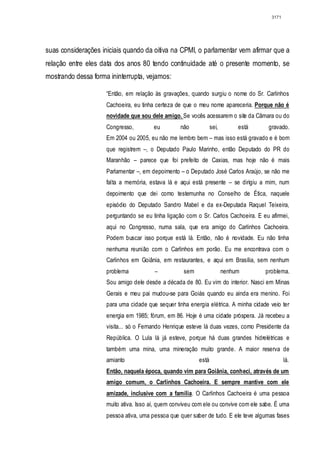 Relatório CPMI do Cachoeira parte 2