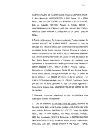 Relatório CPMI do Cachoeira parte 2