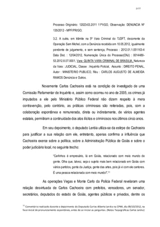 Relatório CPMI do Cachoeira parte 2