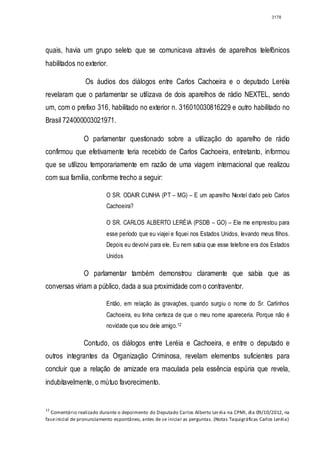 Relatório CPMI do Cachoeira parte 2