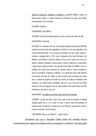 Relatório CPMI do Cachoeira parte 2