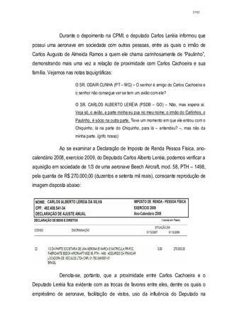 Relatório CPMI do Cachoeira parte 2