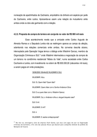 Relatório CPMI do Cachoeira parte 2