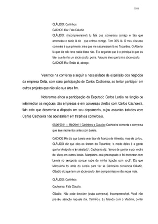 Relatório CPMI do Cachoeira parte 2