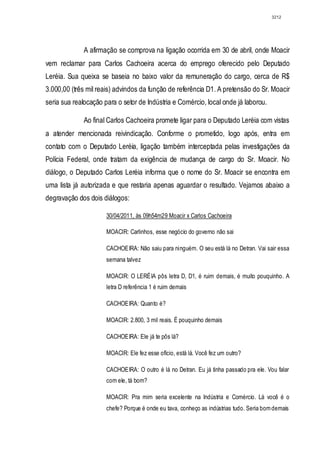 Relatório CPMI do Cachoeira parte 2