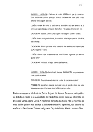 Relatório CPMI do Cachoeira parte 2