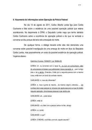 Relatório CPMI do Cachoeira parte 2