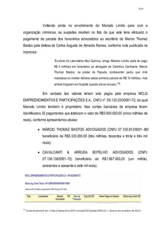 Relatório CPMI do Cachoeira parte 2