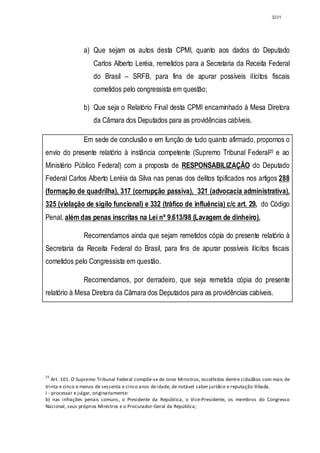 Relatório CPMI do Cachoeira parte 2