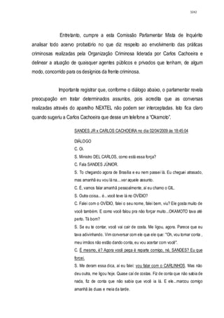 Relatório CPMI do Cachoeira parte 2