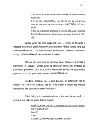 Relatório CPMI do Cachoeira parte 2