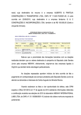 Relatório CPMI do Cachoeira parte 2