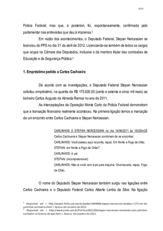 Relatório CPMI do Cachoeira parte 2