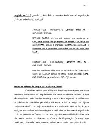 Relatório CPMI do Cachoeira parte 2