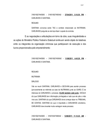 Relatório CPMI do Cachoeira parte 2