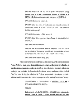 Relatório CPMI do Cachoeira parte 2