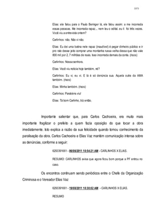 Relatório CPMI do Cachoeira parte 2