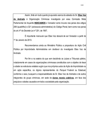 Relatório CPMI do Cachoeira parte 2