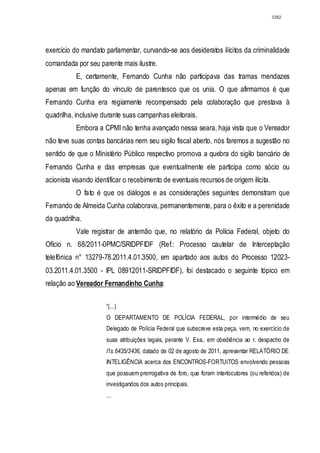 Relatório CPMI do Cachoeira parte 2