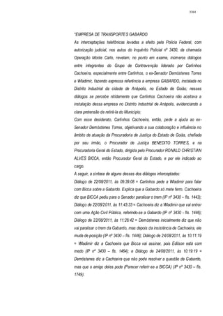 Relatório CPMI do Cachoeira parte 2