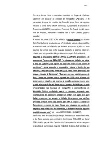 Relatório CPMI do Cachoeira parte 2