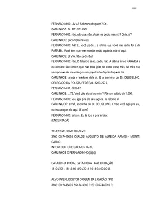 Relatório CPMI do Cachoeira parte 2