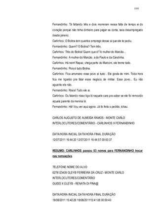 Relatório CPMI do Cachoeira parte 2