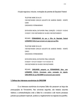 Relatório CPMI do Cachoeira parte 2