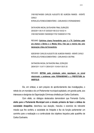 Relatório CPMI do Cachoeira parte 2