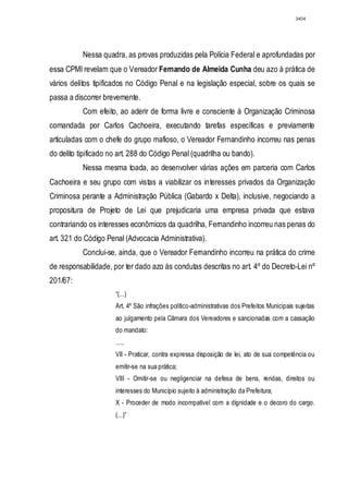 Relatório CPMI do Cachoeira parte 2