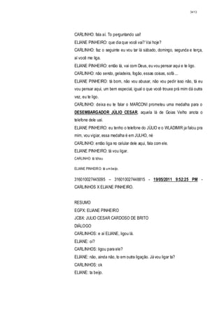 Relatório CPMI do Cachoeira parte 2