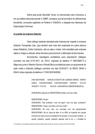 Relatório CPMI do Cachoeira parte 2