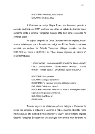 Relatório CPMI do Cachoeira parte 2