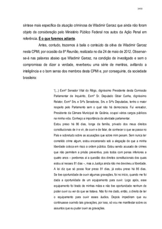 Relatório CPMI do Cachoeira parte 2