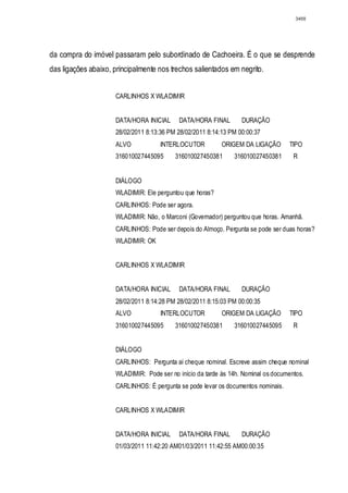 Relatório CPMI do Cachoeira parte 2