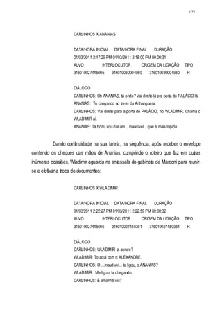 Relatório CPMI do Cachoeira parte 2