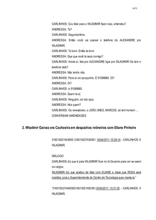 Relatório CPMI do Cachoeira parte 2