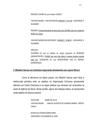 Relatório CPMI do Cachoeira parte 2