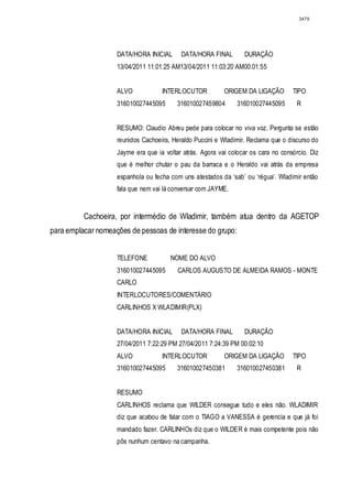 Relatório CPMI do Cachoeira parte 2