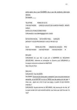 Relatório CPMI do Cachoeira parte 2