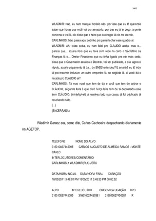 Relatório CPMI do Cachoeira parte 2