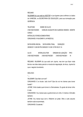 Relatório CPMI do Cachoeira parte 2