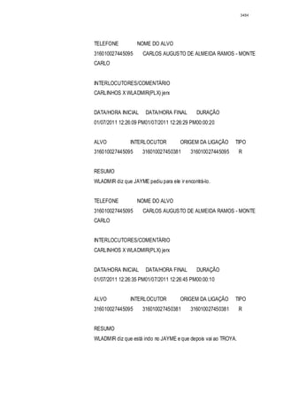 Relatório CPMI do Cachoeira parte 2