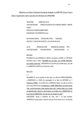 Relatório CPMI do Cachoeira parte 2