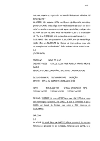 Relatório CPMI do Cachoeira parte 2