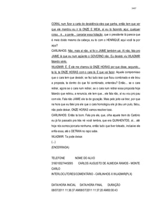 Relatório CPMI do Cachoeira parte 2